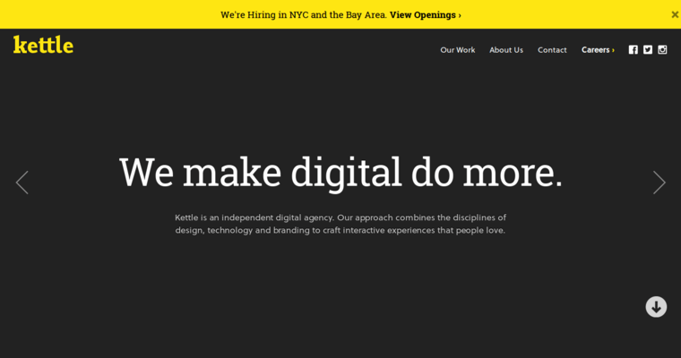 Home page of #10 Top NYC Web Design Business: Kettle