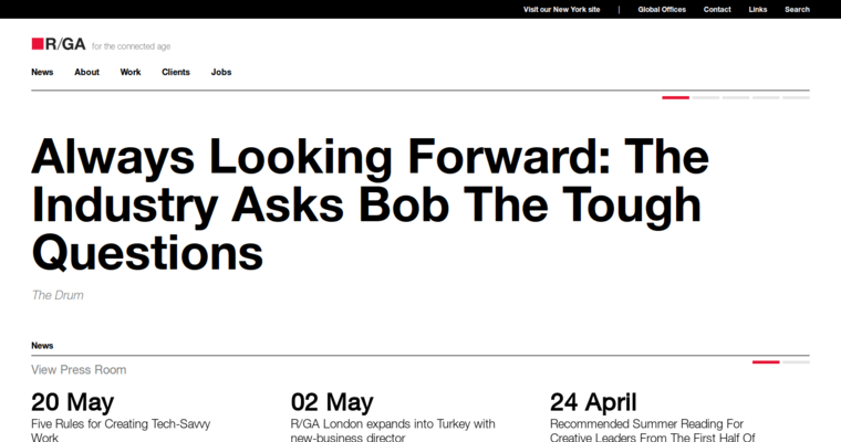 Home page of #8 Leading New York Website Development Firm: RGA