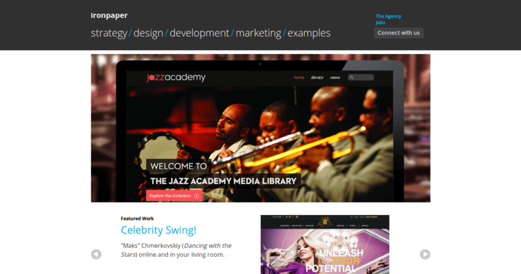 Home page of #6 Top NYC Web Design Firm: Ironpaper