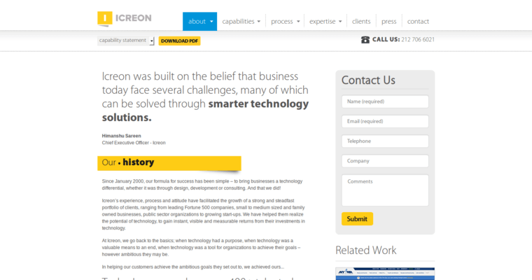 Story page of #9 Top Manhattan Web Design Firm: Icreon