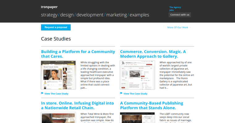 Folio page of #7 Best Manhattan Website Development Agency: Ironpaper