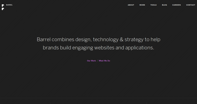 Home page of #10 Top Manhattan Website Design Company: Barrel