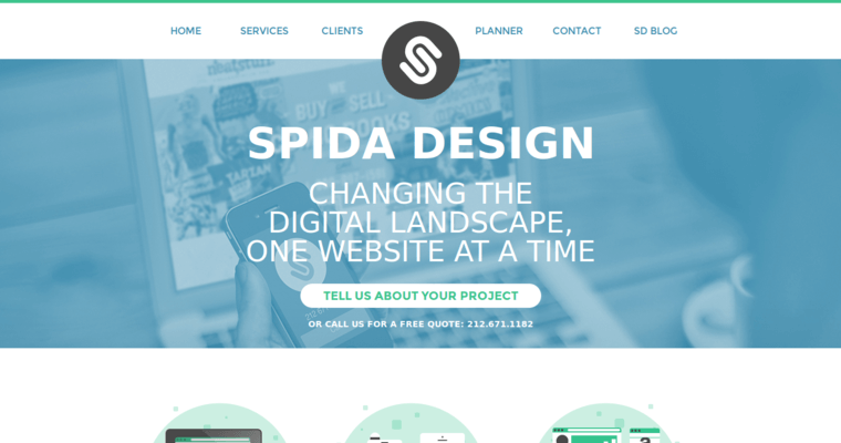Home page of #10 Best NYC Web Design Agency: Spida Design