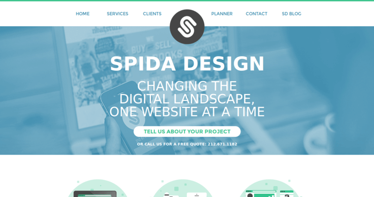 Home page of #10 Leading New York Web Development Firm: Spida Design