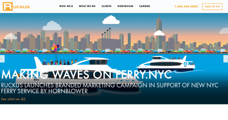 Home page of #1 Top Manhattan Website Design Firm: Ruckus Marketing