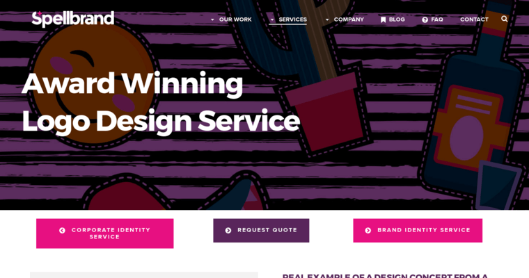 Logo Design page of #12 Best New York City Web Design Company: SpellBrand