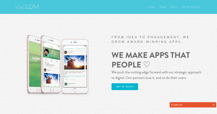 Home page of #9 Best NYC Website Design Agency: Swarm
