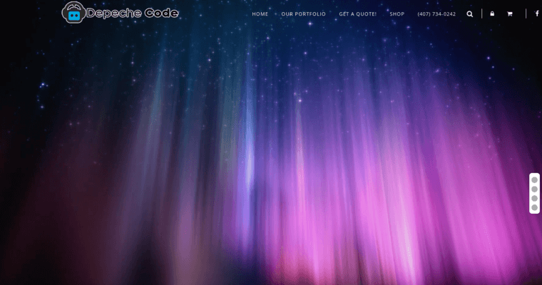 Home page of #5 Best Orlando Web Design Agency: Depeche Code 