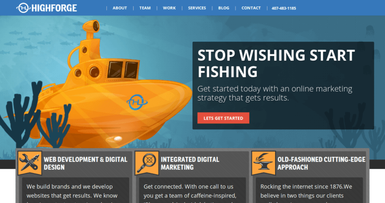 Home page of #4 Best Orlando Web Design Company: Highforge