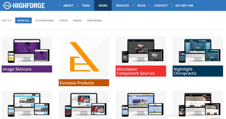 Work page of #4 Best Orlando Web Design Business: Highforge