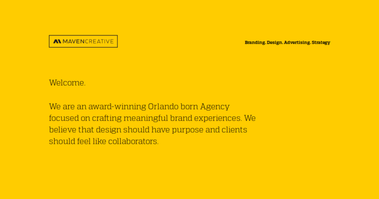 Home page of #7 Best Orlando Web Design Company: MAVEN CREATIVE