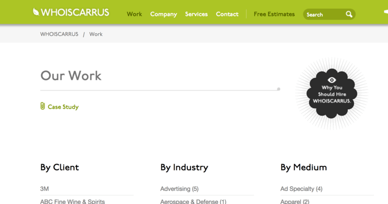 Work page of #10 Best Orlando Web Development Business: WHOISCARRUS