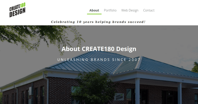 About page of #6 Best Orlando Web Design Business: CREATE180 Design