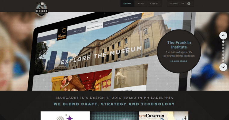 Home page of #3 Best Philadelphia Web Development Agency: BlueCadet