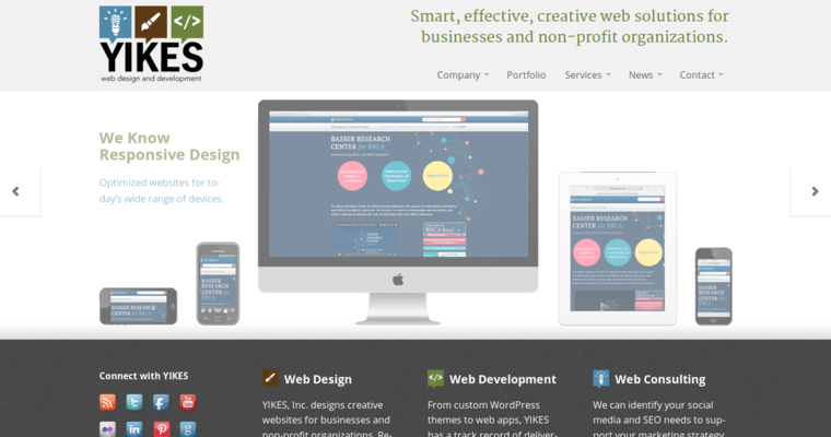 Home page of #9 Best Philadelphia Web Design Firm: Yikes