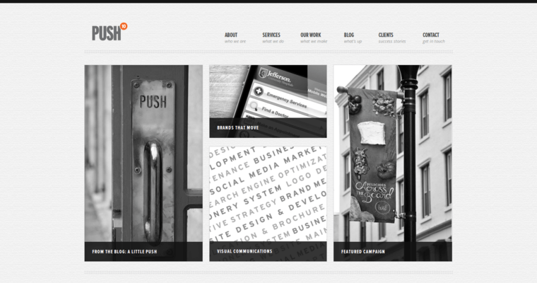 Home page of #6 Top Philadelphia Web Design Company: Push10
