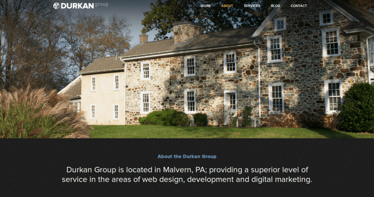 Company page of #3 Leading Philadelphia Website Design Firm: Durkan Group