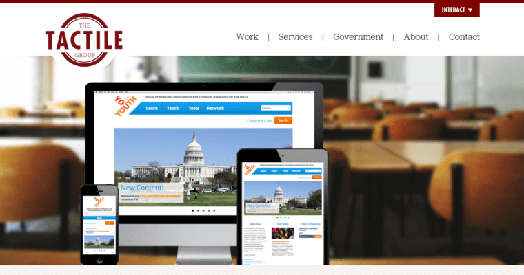 Home page of #8 Top Philadelphia Website Development Firm: The Tactile Group