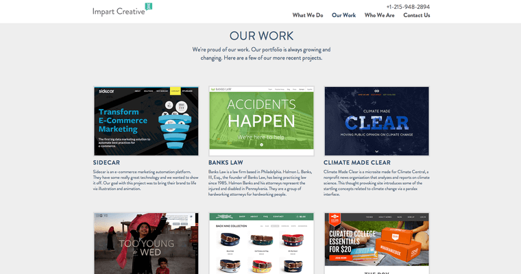 Work page of #4 Best Philadelphia Web Development Company: Impart Creative