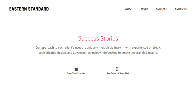 Work page of #2 Leading Philadelphia Web Design Agency: Eastern Standard