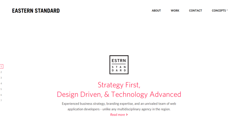 Home page of #4 Best Philadelphia Web Design Business: Eastern Standard
