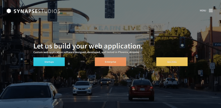 Home page of #3 Leading Phoenix Web Development Business: Synapse Studios