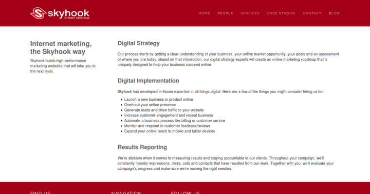Service page of #5 Leading Phoenix Website Design Agency: Skyhook