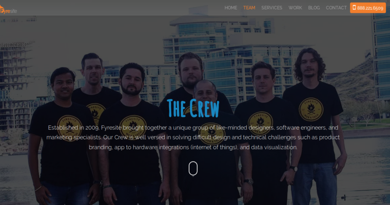 Team page of #1 Top Phoenix Website Design Agency: fyresite