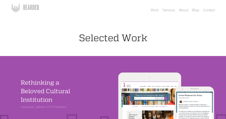 Work page of #4 Best Pittsburgh Web Development Business: Bearded