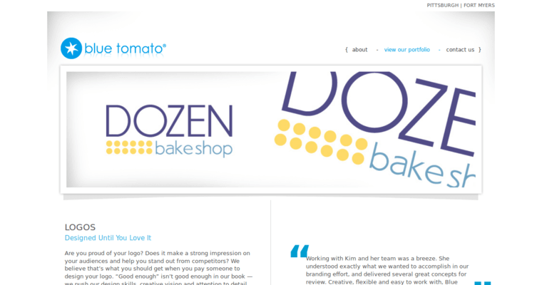 Folio page of #7 Best Pittsburgh Web Development Business: Blue Tomato 