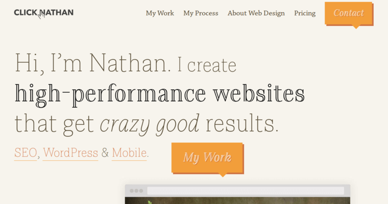 Home page of #8 Top Pittsburgh Web Development Business: ClickNathan Web Design