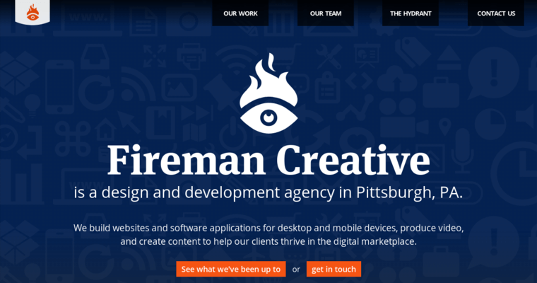 Home page of #3 Best Pittsburgh Web Development Business: Fireman Creative