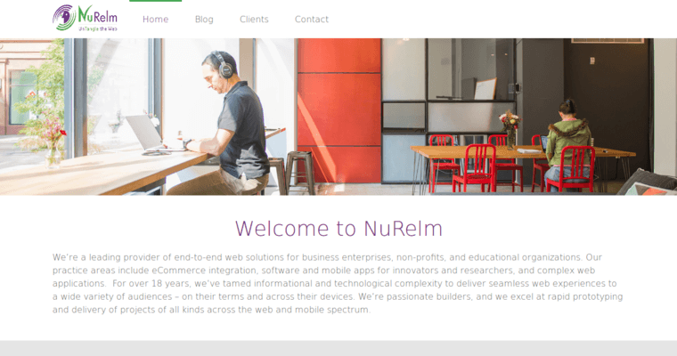 Home page of #5 Top Pittsburgh Web Development Agency: NuRelm, Inc