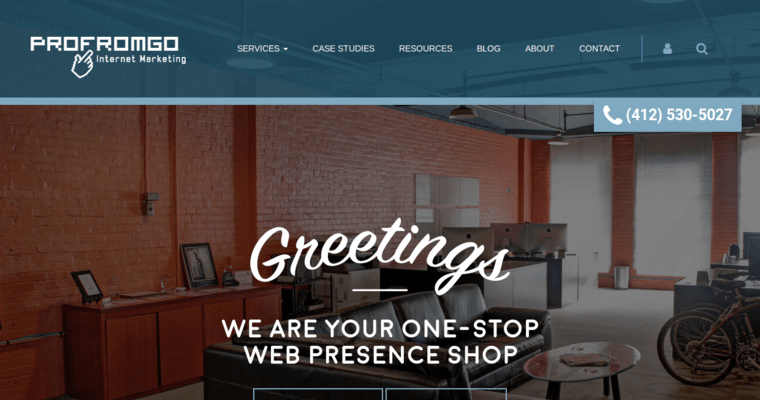 Home page of #9 Best Pittsburgh Web Development Company: ProFromGo Internet Marketing
