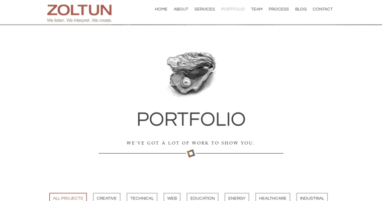 Folio page of #10 Top Pittsburgh Web Design Agency: Zoltun Design