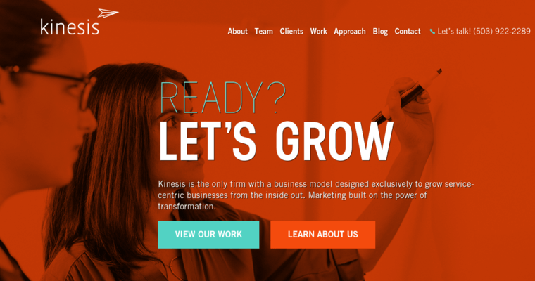 Home page of #2 Top Portland Web Development Company: Kinesis Marketing Firm & Web Design, Portland Oregon