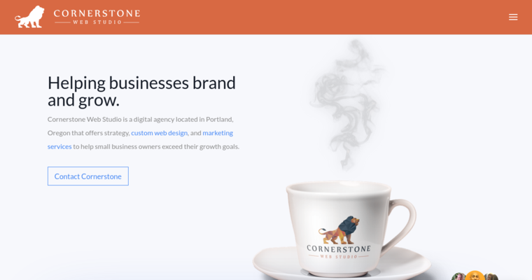 Home page of #7 Top Portland Web Design Business: Cornerstone