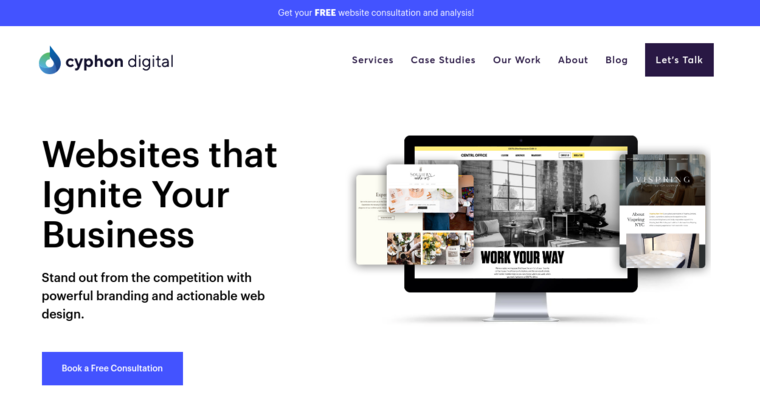 Home page of #4 Best Portland Web Design Company: Cyphon Digital