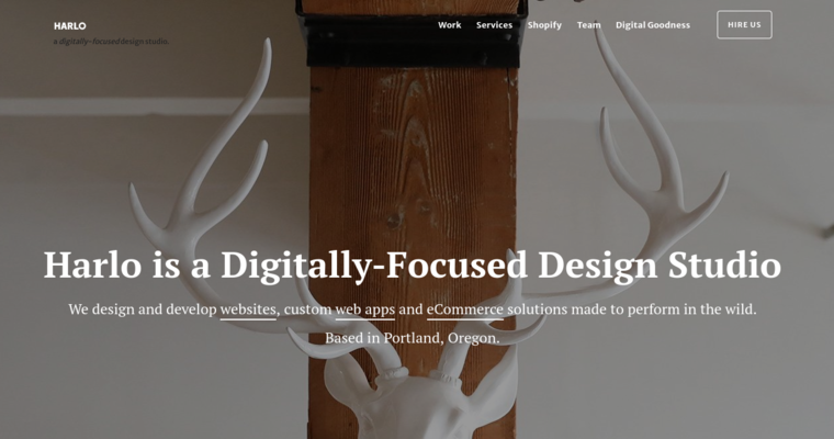 Home page of #9 Top Portland Web Design Company: Harlo