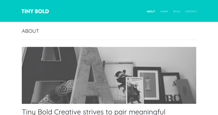 About page of #4 Best Print Design Company: Tiny Bold