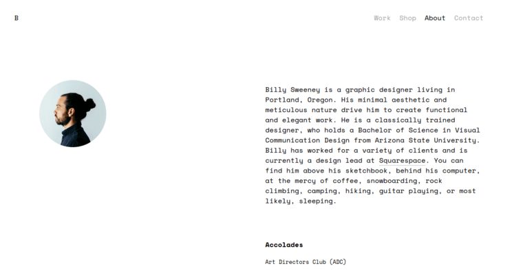 About page of #3 Best Brochure Design Business: Billy Sweeney