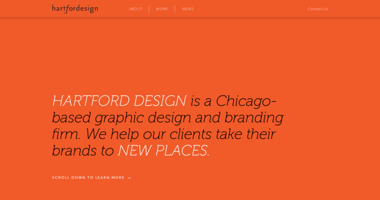 Home page of #5 Top Brochure Design Firm: Hartford Design