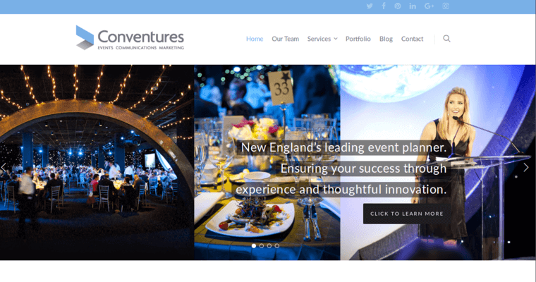 Home page of #8 Top Business Card Design Firm: Conventures