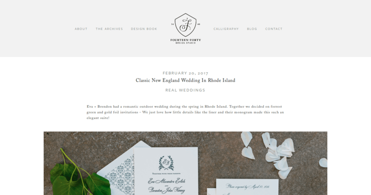 Blog page of #6 Leading Invitation Design Business: 1440 NYC