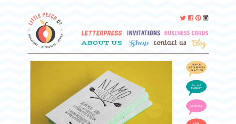 Home page of #4 Leading Invitation Design Business: Little Peach Co