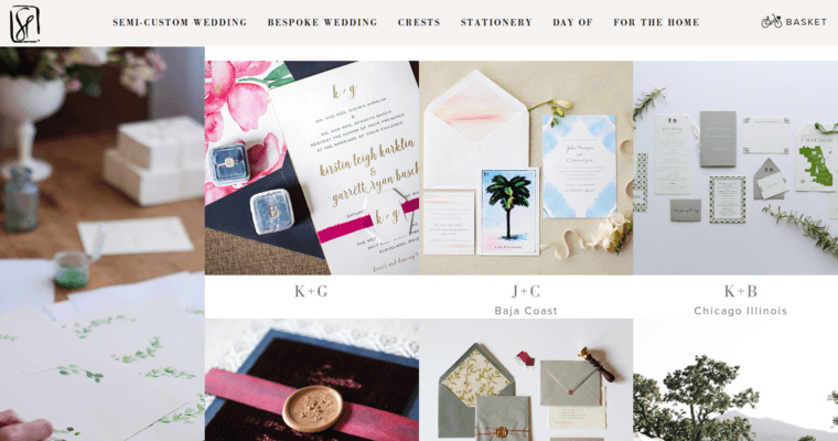 Folio page of #5 Top Invitation Design Firm: Sarah Drake
