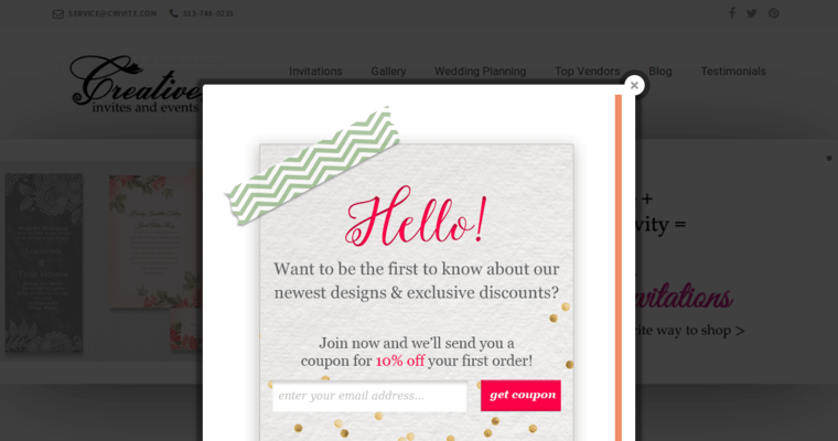 Home page of #10 Best Invitation Design Firm: Creative Invites
