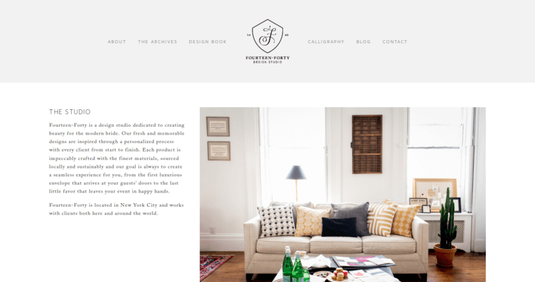 About page of #6 Leading Invitation Design Firm: 1440 NYC