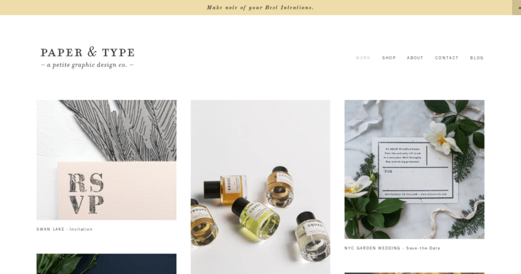 Work page of #3 Top Invitation Design Firm: Paper & Type