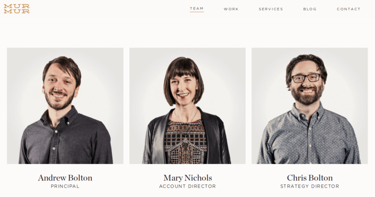 Team page of #6 Leading Packaging Design Firm: Murmur Creative